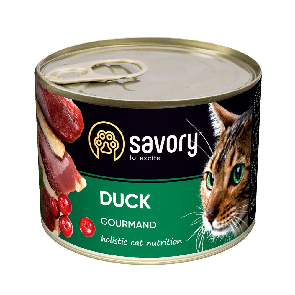 Savory Сейворі конс.200г д/кота Примхливі Качка