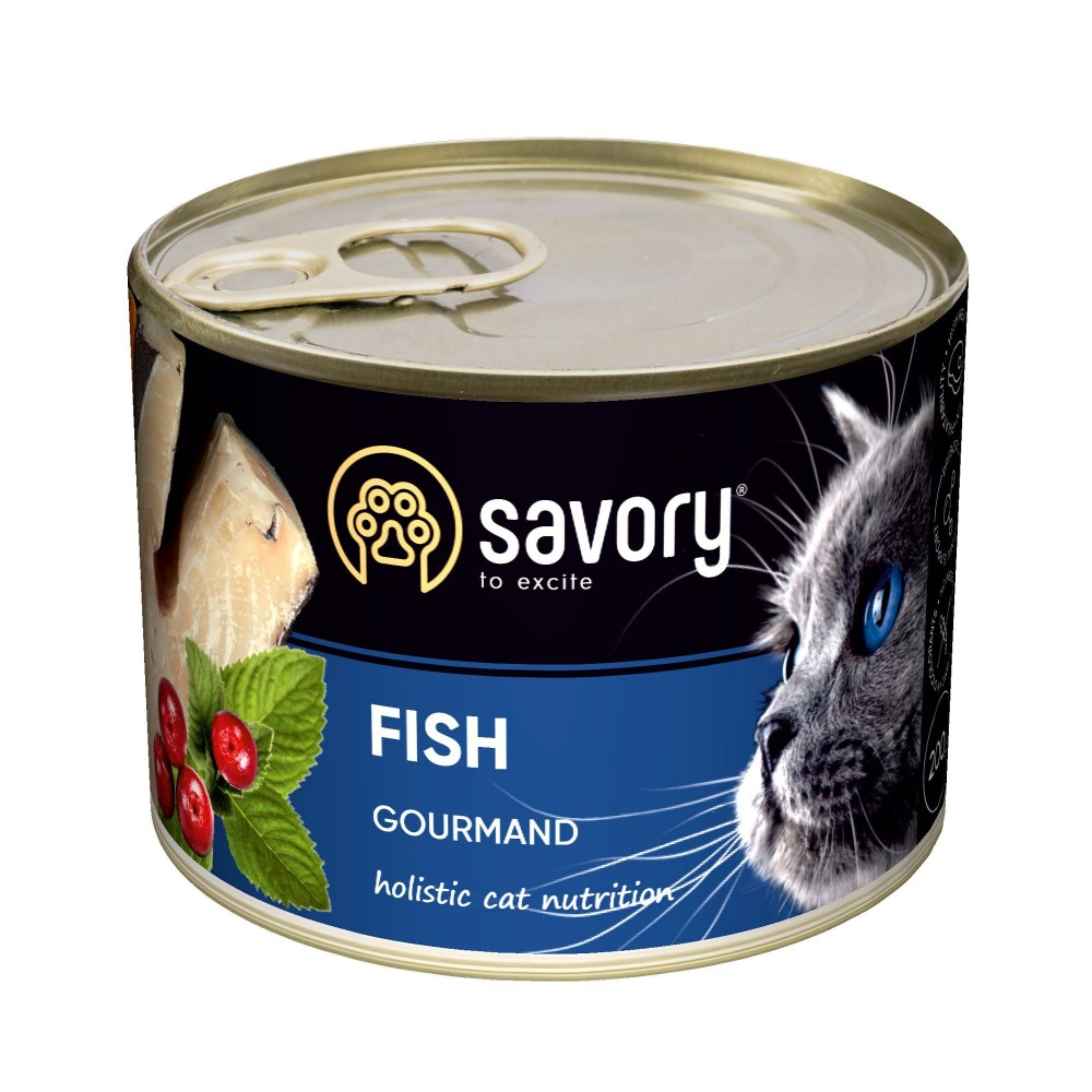 Savory Сейворі конс.200г д/кота Примхливі Риба