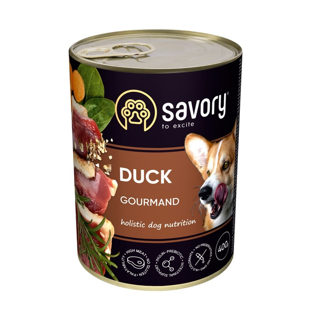 Savory Сейворі конс.400г д/собак Качка