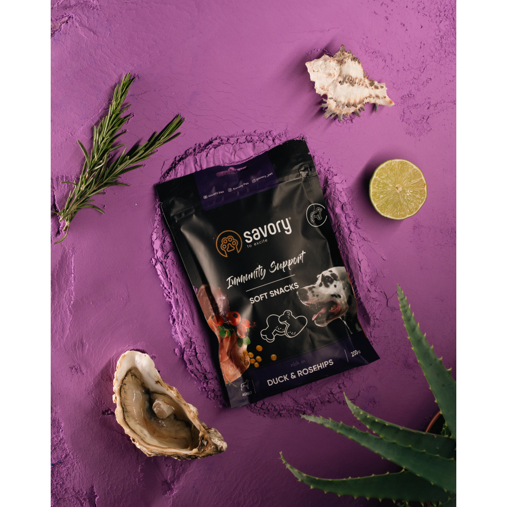 Savory Сейворі Ласощі мякі д/собак Імуніті качка та шипшина 200г