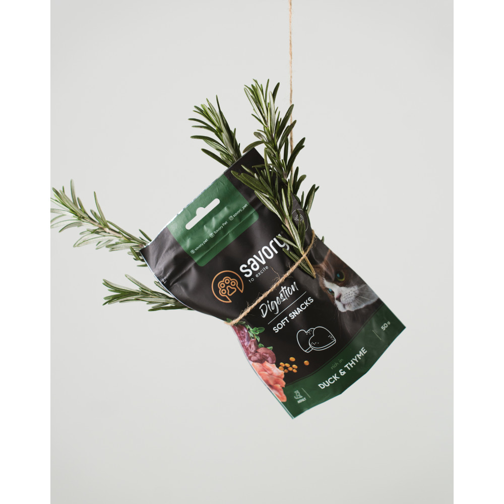 Savory Сейворі ласощі мякі д/кота чутл.травл Качка та чебрець 50г