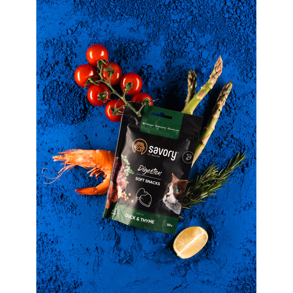 Savory Сейворі ласощі мякі д/кота чутл.травл Качка та чебрець 50г
