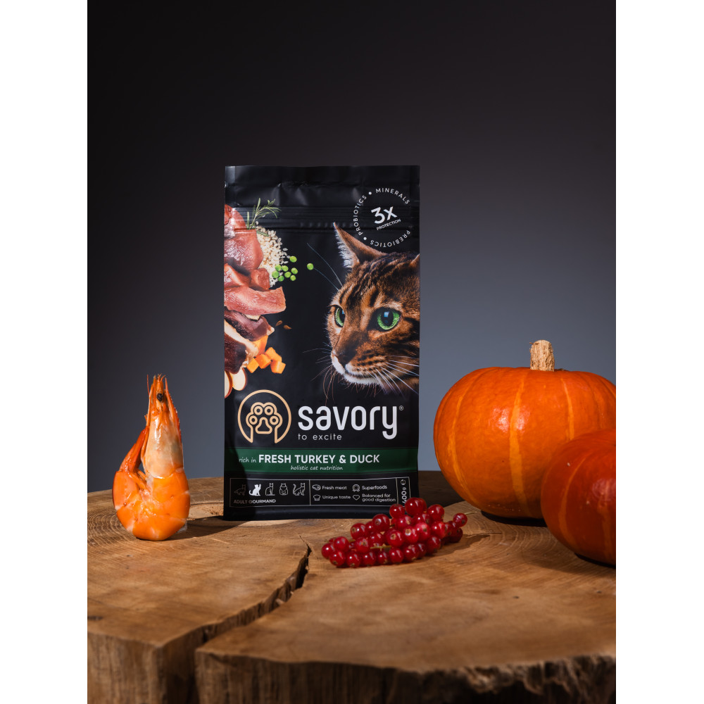 Savorу Сейворі 400г д/кота примхливі Індичка та Качка