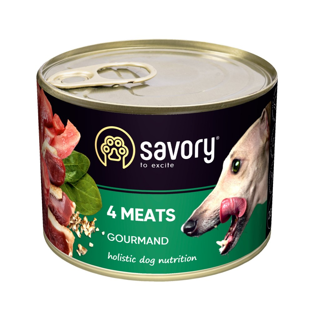 Savory Сейворі конс.200г д/собак  4 мяса
