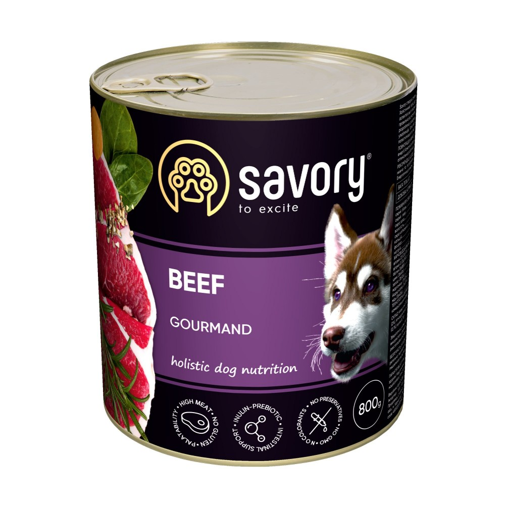 Savory Сейворі конс.800г д/собак Яловичина