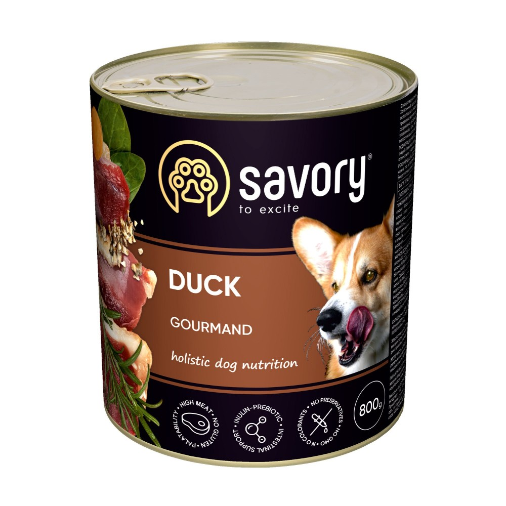 Savory Сейворі конс.800г д/собак Качка