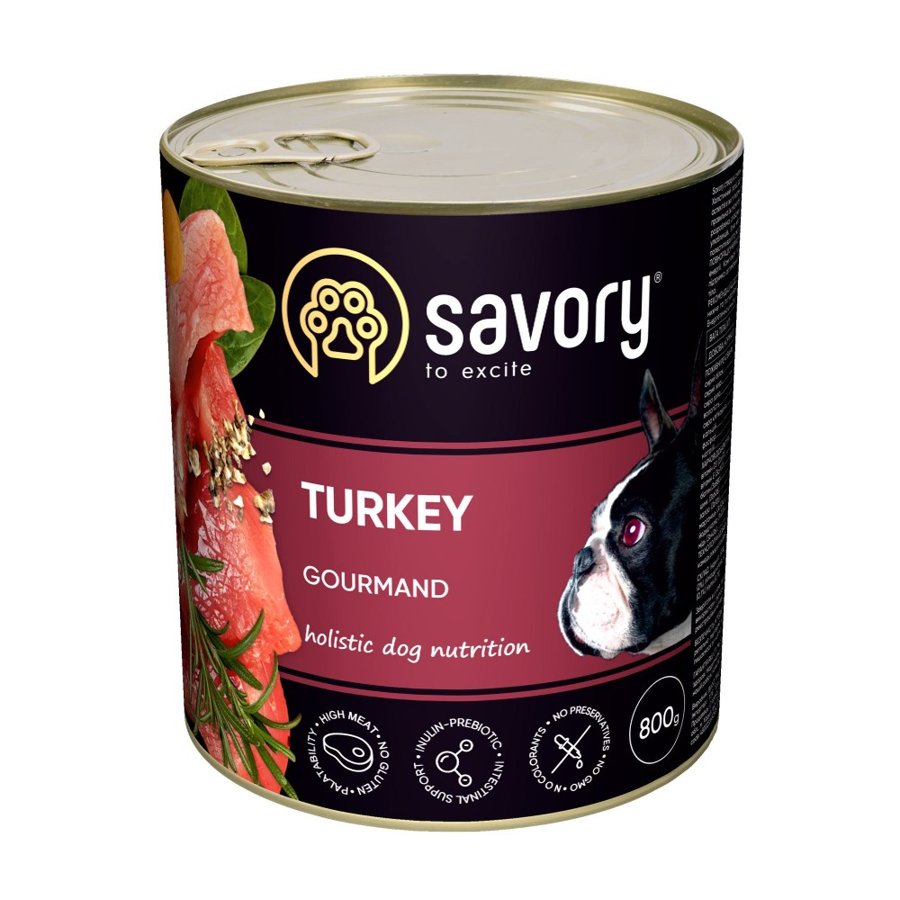 Savory Сейворі конс.800г д/собак Індичка