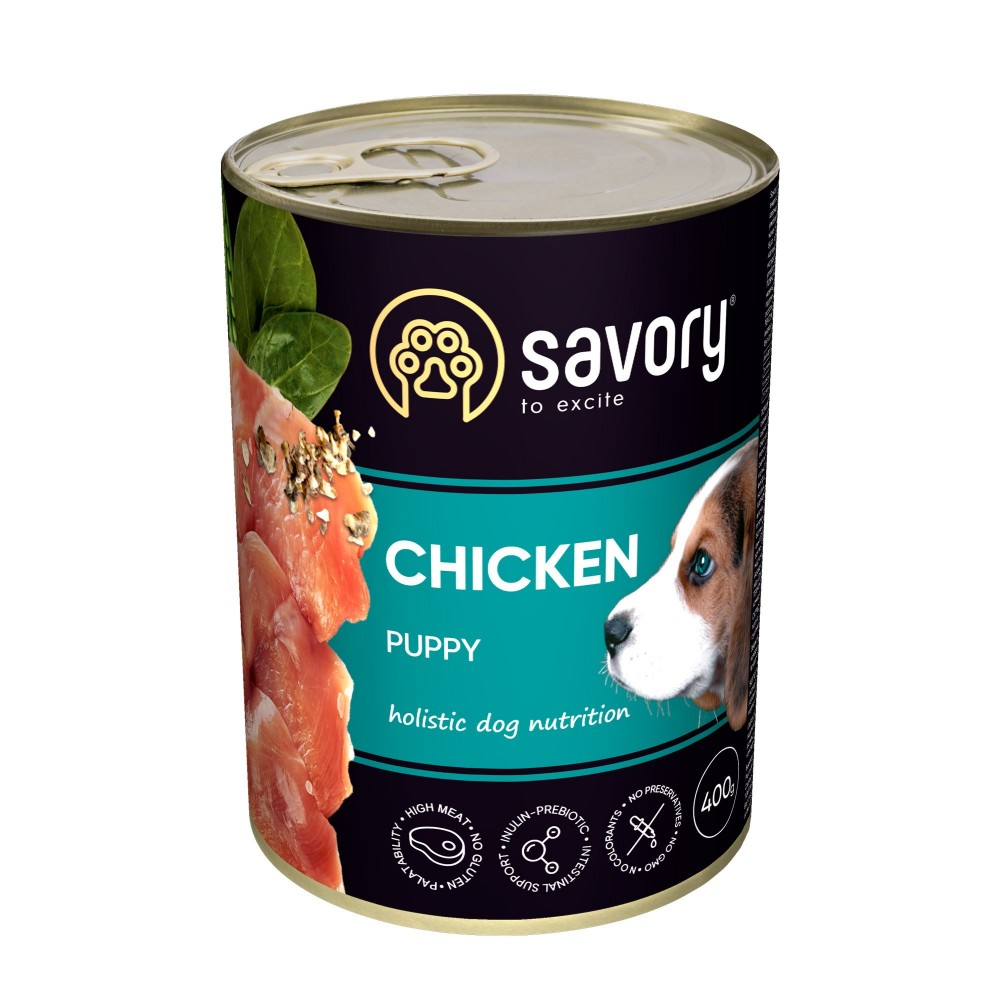 Savory Сейворі конс.400г д/цуценят Курка