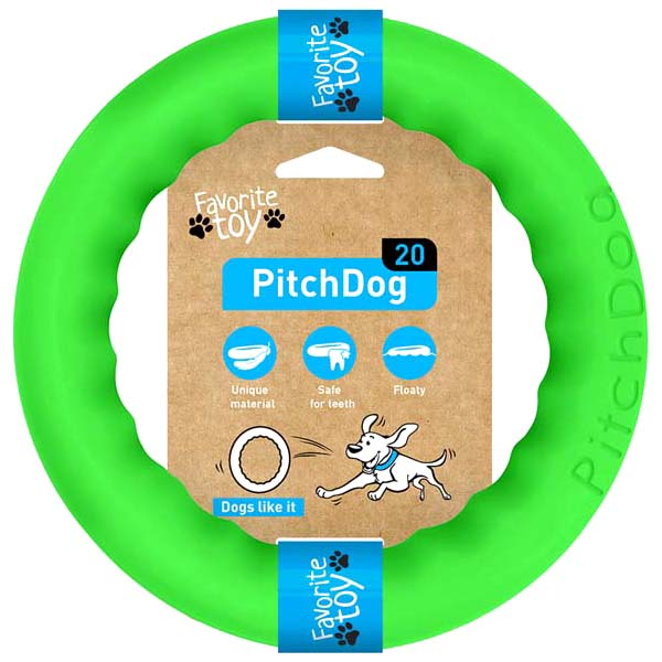 Кільце для апортировки PitchDog, 20 см салатовий
