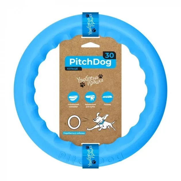 PitchDog, кільце/диск для апортовки, діаметр 28см, блакитний