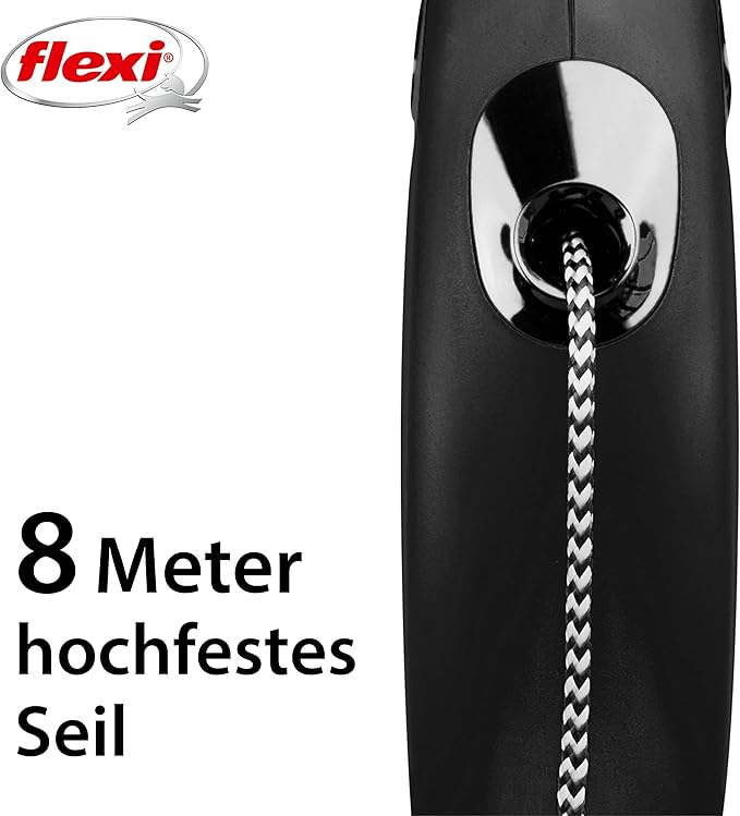 FLEXI  Рулетка  Classic S трос 8м/12кг чорний