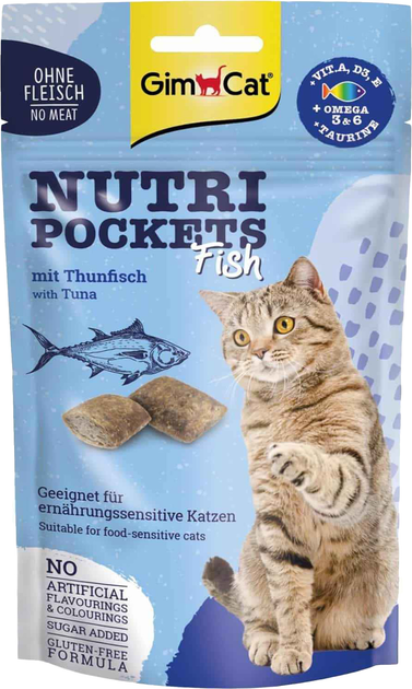 GimCat ГімКет Ласощі  д/кота Нутрі Покетс Тунець 60 г