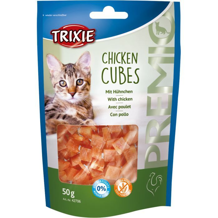 Ласощі д/котів PREMIO Chicken Cubes курині кубики 50гр