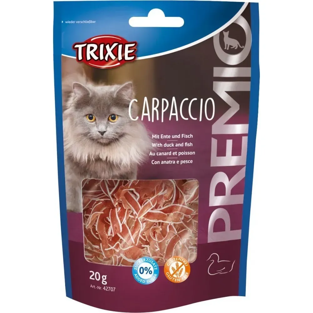 Ласощі д/котПреміо Carpaccio з качкою та рибою 20г