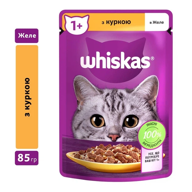 Віскас кот/конс 100г з куркою в желе