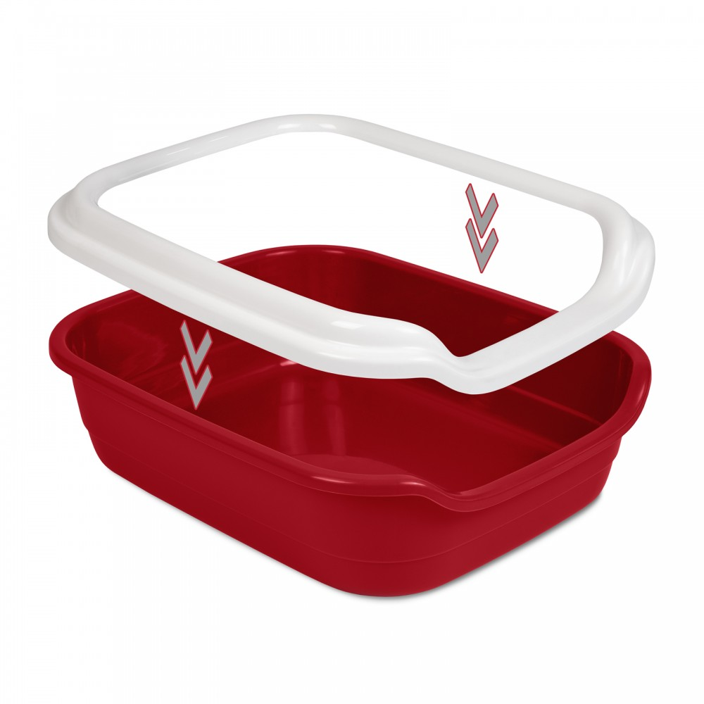 Туалет для котів Comfort L 49х39х15, бордо. Арт PR241739