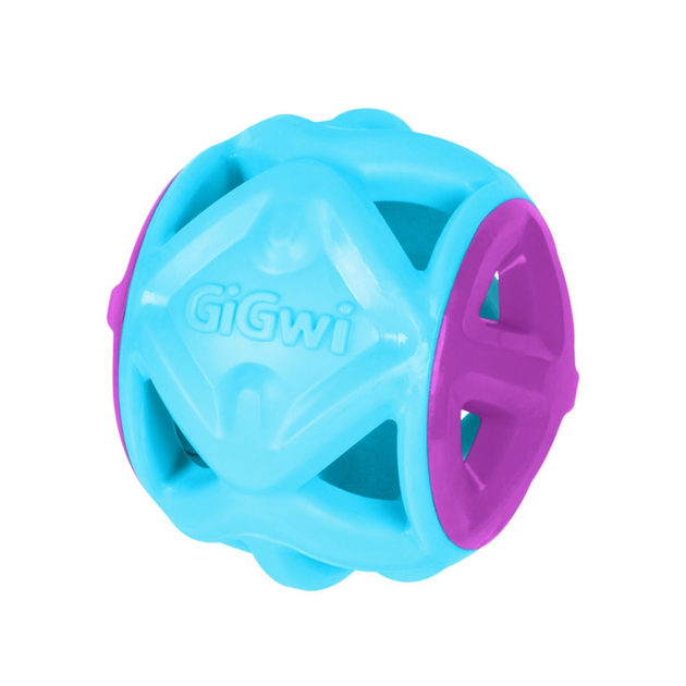 GiGwi іграшка для собак мячик Basic блакитний гума 9см