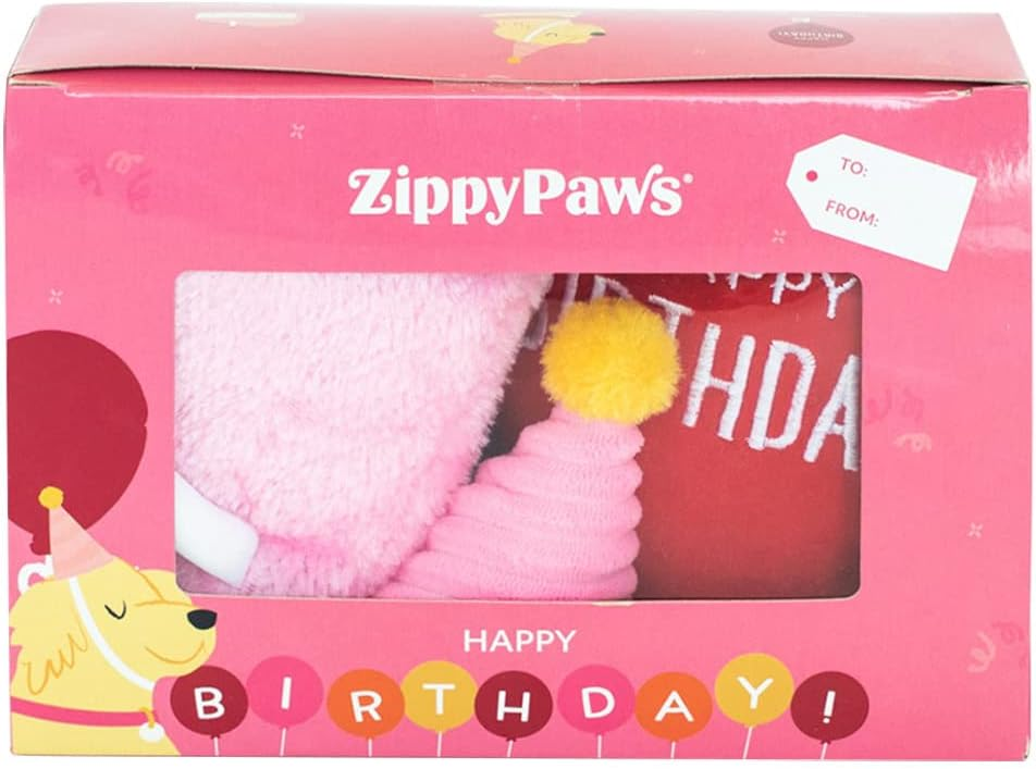 ZippyPaws Іграшка д/соб Бокс до Дня Народження рожевий