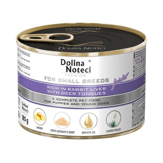 Dolina Noteci Premium конс.185г д/цуценят міні порід печін.кролика та язик оленя