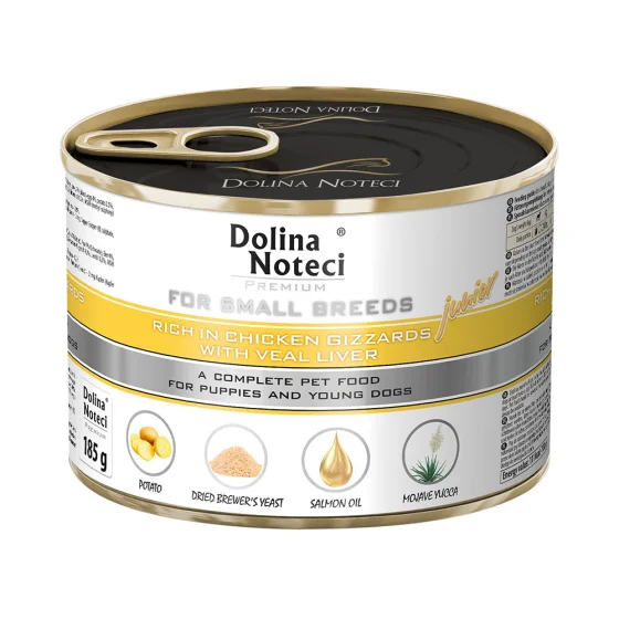 Dolina Noteci Premium конс.185г д/цуценят міні порід куряч.шлунок та печінка теляча