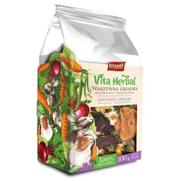 Кормова суміш Vitapol Vita Herbal Овочева грядка для гризунів Вітапол 100 г