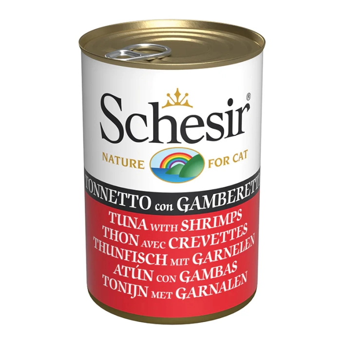 Schesir Шезір конс.140г д/кота Тунець та креветка желе