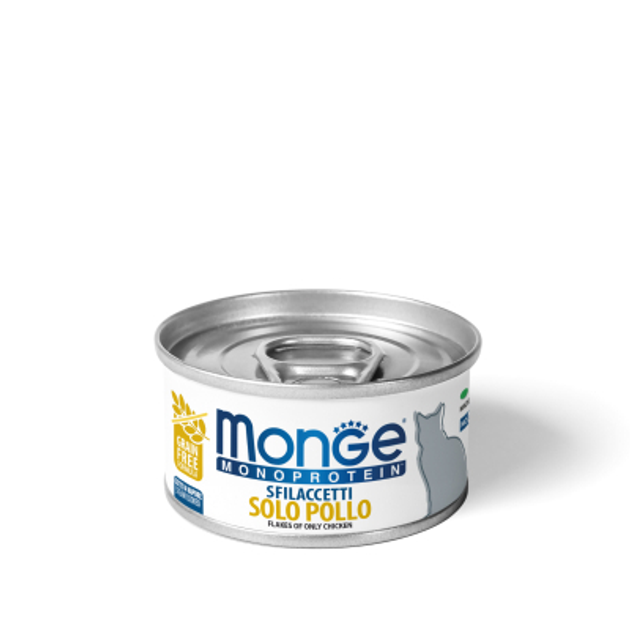 Monge  MONOprotein кот/конс 80г мясні пластівці з куркою