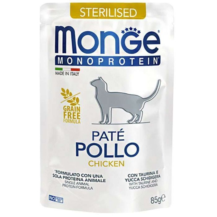 Monge MONOprotein кот/ пауч 85г стерилізед з куркою