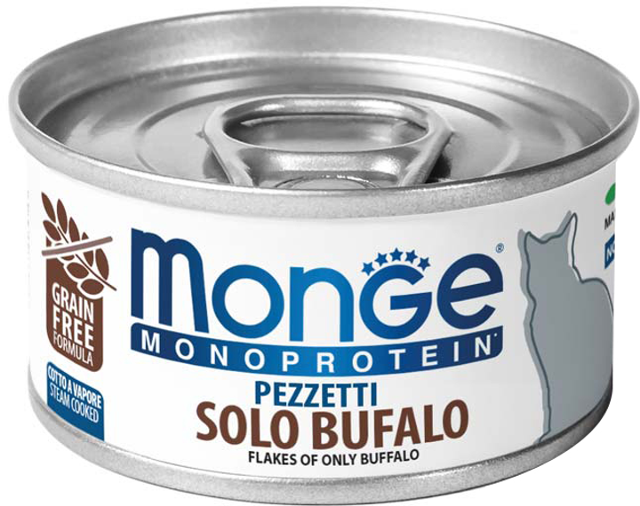 Monge  MONOprotein кот/конс 80г мясні пластівці з буйвола
