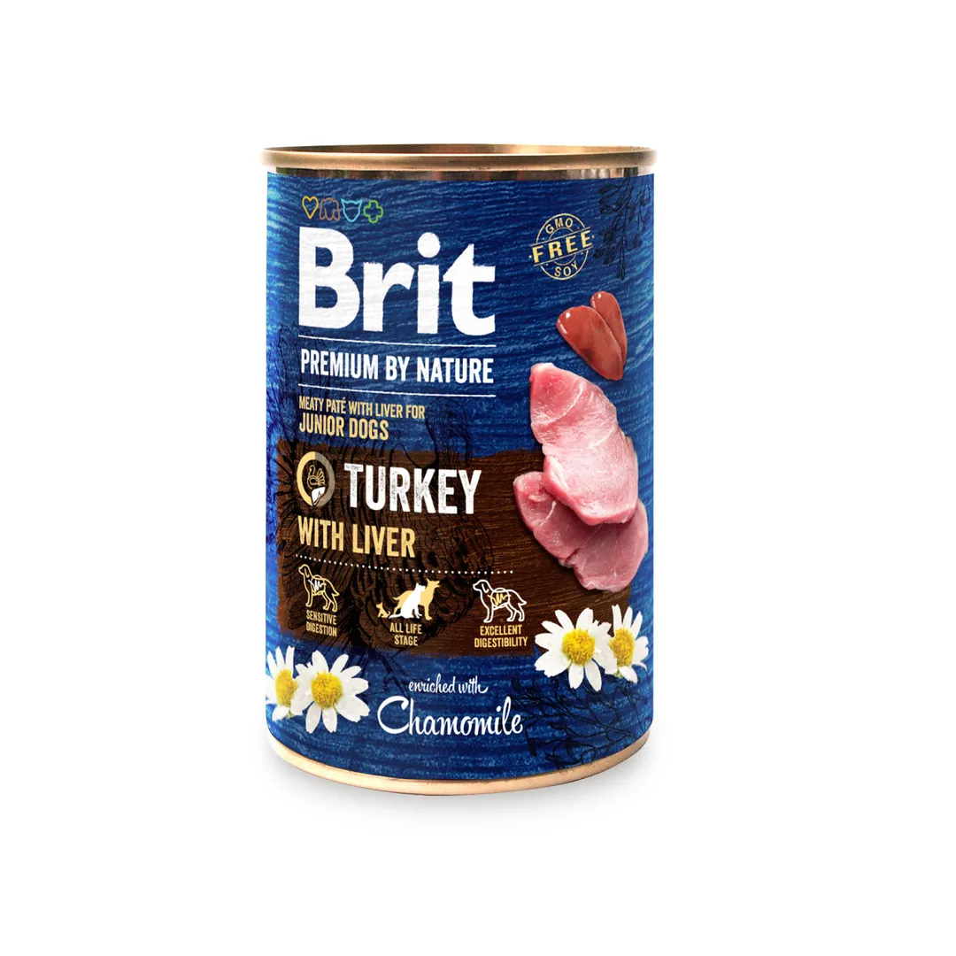 Brit Premium Бріт соб/конс 400г  індичка з інд.печінкою