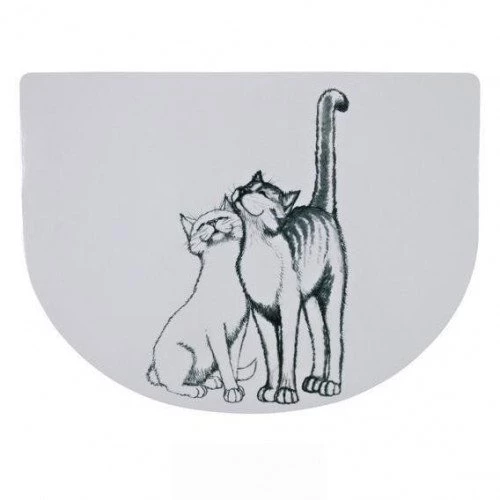Килимок під миску д/кота Pussy Cats пластиковий білий 40*30см