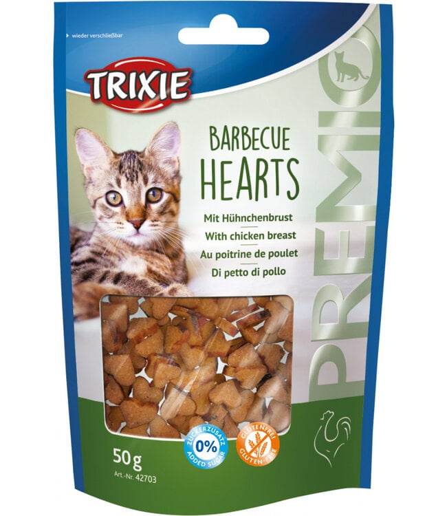 Ласощі д/кота Barbecue Hearts курячі серця барбекю 50г