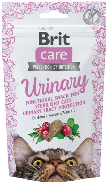Brit Care Бріт Ласощі д/кота Урінарі журавлина та розмарин 50г