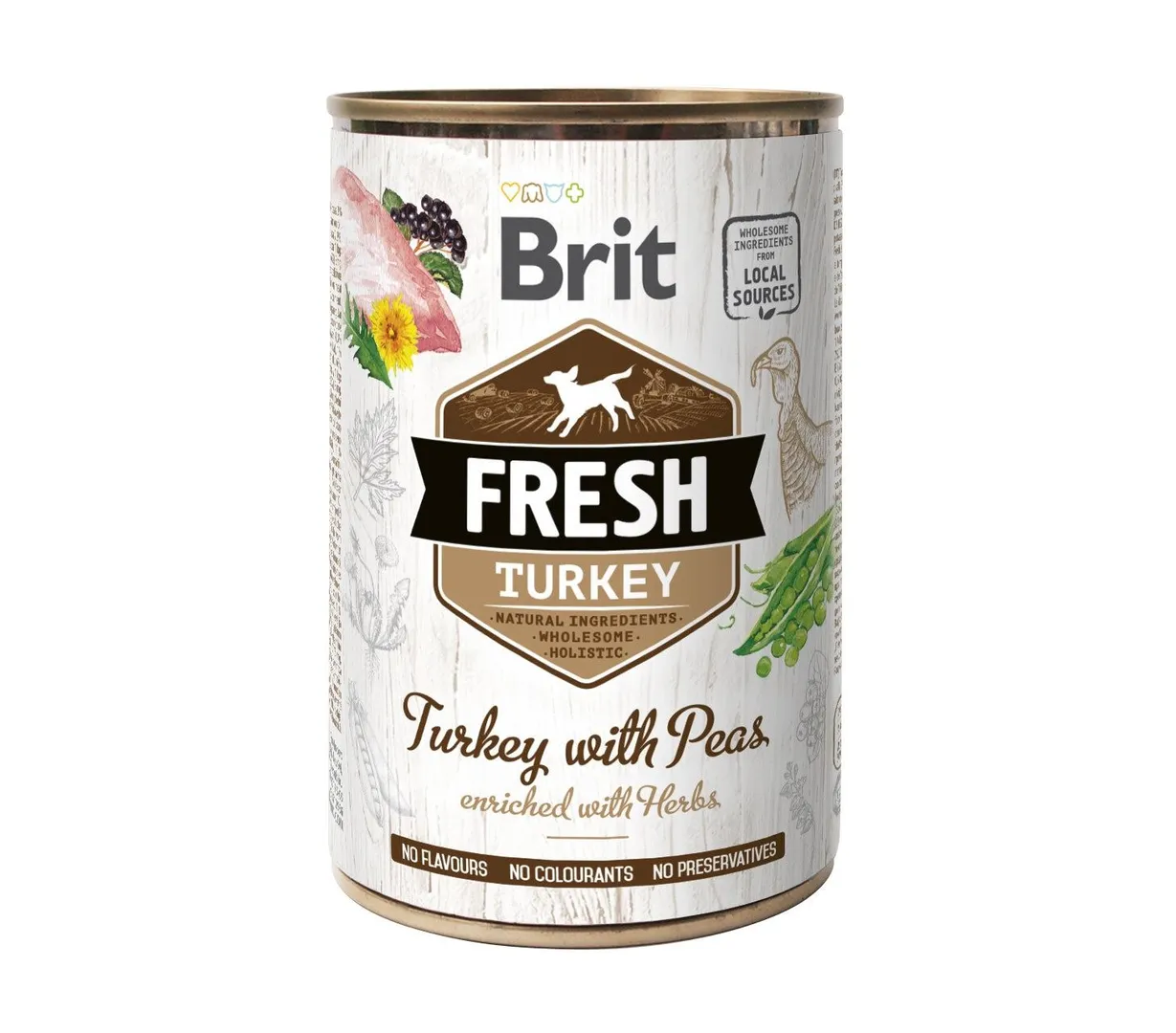 Brit Fresh Бріт Фреш конс.400г д/собак Індичка та горошок