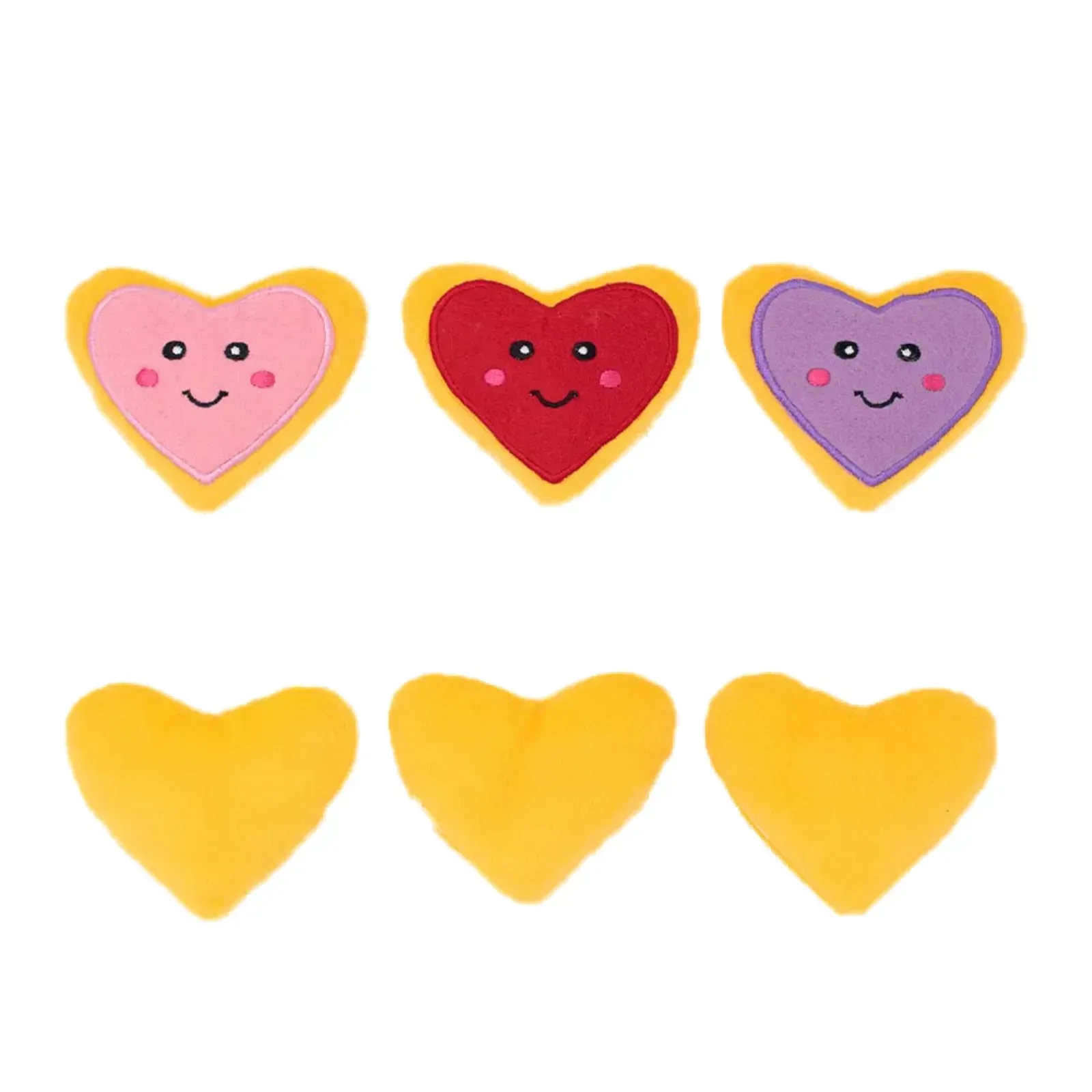 Zippy Paws Іграшка д/собак Valentine’s Miniz 3-Pack серце посмішка за 1шт