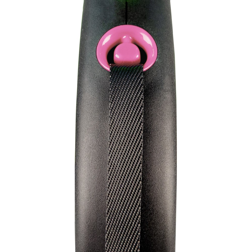 FLEXI рулетка Black Desing S стрічка 5м/15кг рожевий арт12356/33913