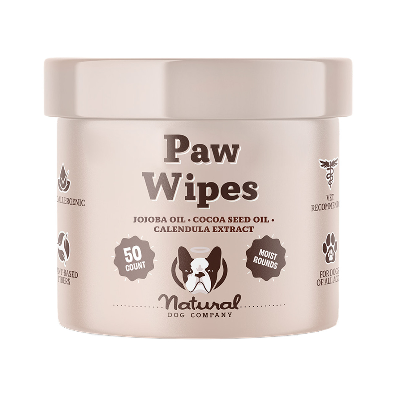 Серветки для лап Paw Wipes Natural Dog Company, 50 шт