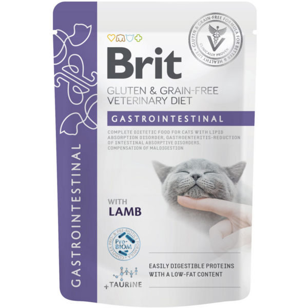Brit VetDiets пауч.85г д/кота Діета Гастроінтестінал з ягням