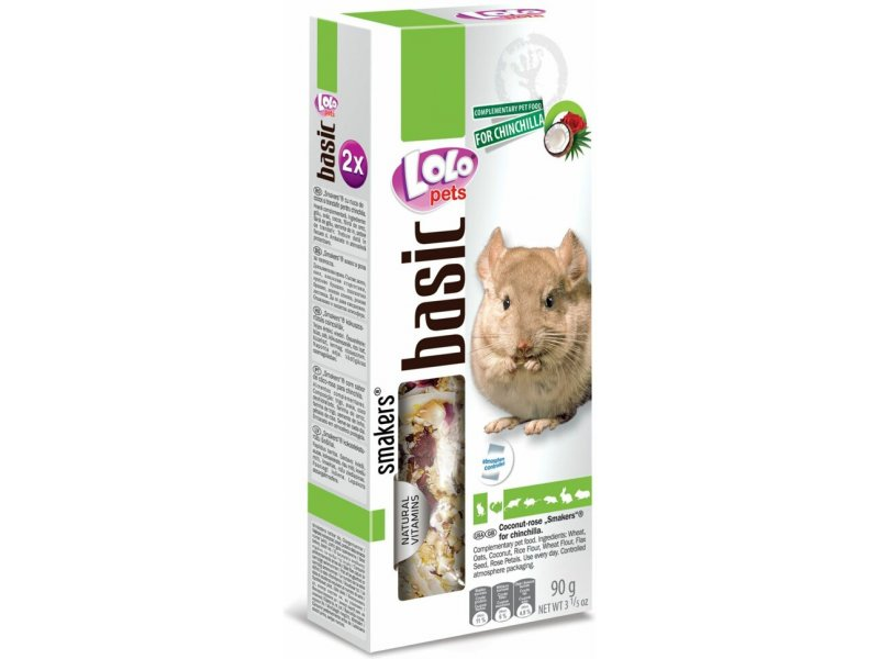Ласощі Lolo Pets Smakers колоски для шиншил кокос та троянда Лоло Петс 2 шт 90 г