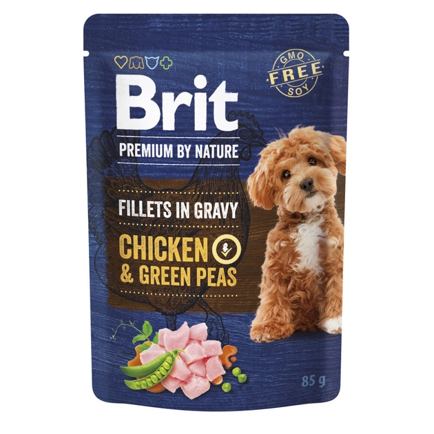 Brit Premium соб/пауч д/малих порід філе в соусі курка і зелений горошок 85гр