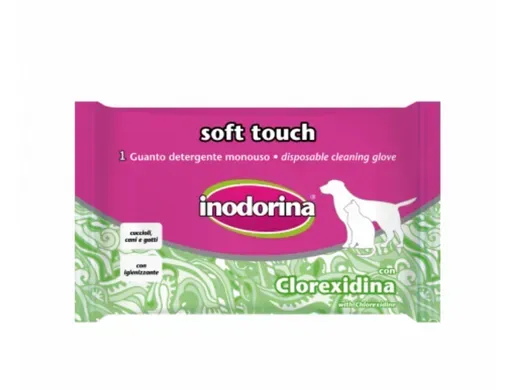 Inodorina Рукавичка для очищення шерсті з хлоргексидином