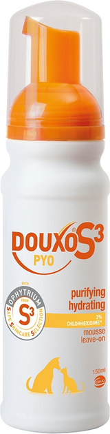 DouxoS мус 150мл кот/соб  PYO дезинфек/очищення/розплут шерсті та шкіри з хлоргексидином