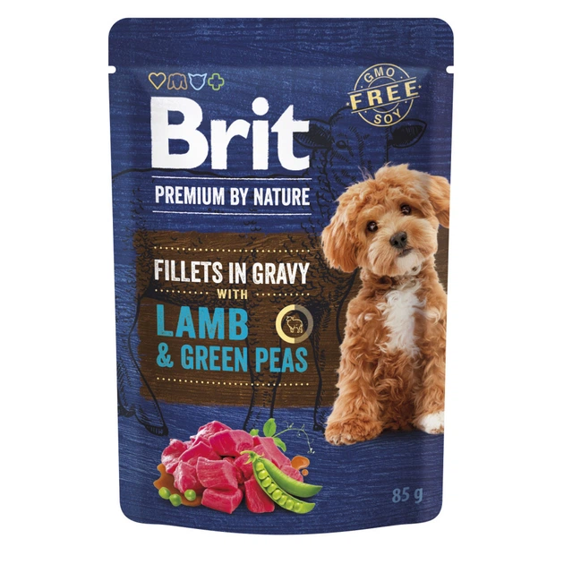 Brit Premium соб/пауч д/малих порід філе в соусі ягня і зелений горошок 85гр