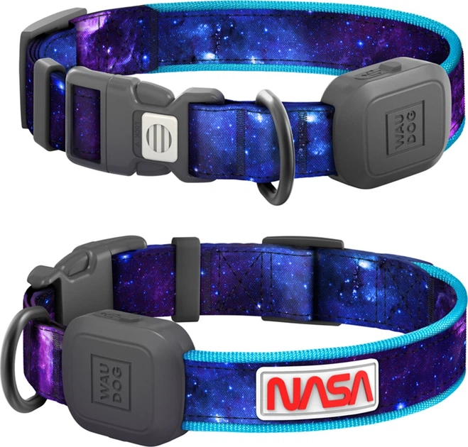 WauDog Нашийник д/собак з підсвічуванням LED Nasa21 Type-C M-L, Ш 25 мм, Дов 41-62 см