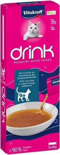 Напій Drink Salmon Flavour+L-Carnitine 5*30гр. З лососем і L-карнітином для котів