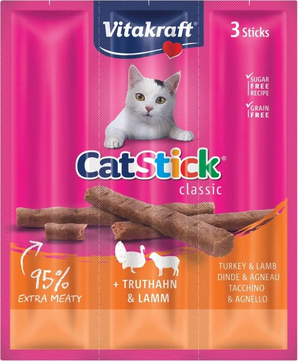 Палички мясні Cat Stick Turkey&Lamb 3*6. З індичкою та бараниною для котів