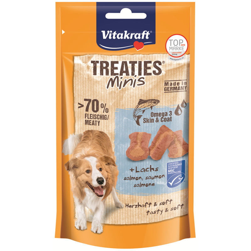 Закуски мякі міні Treaties Minis Salmon&Omega 48гр. З лососем для собак малих порід