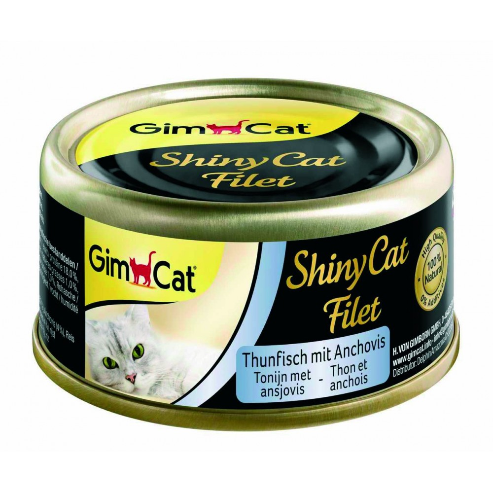 GimCet Shiny Cet Filet конс.д/кота 70г Тунець,анчоус соус