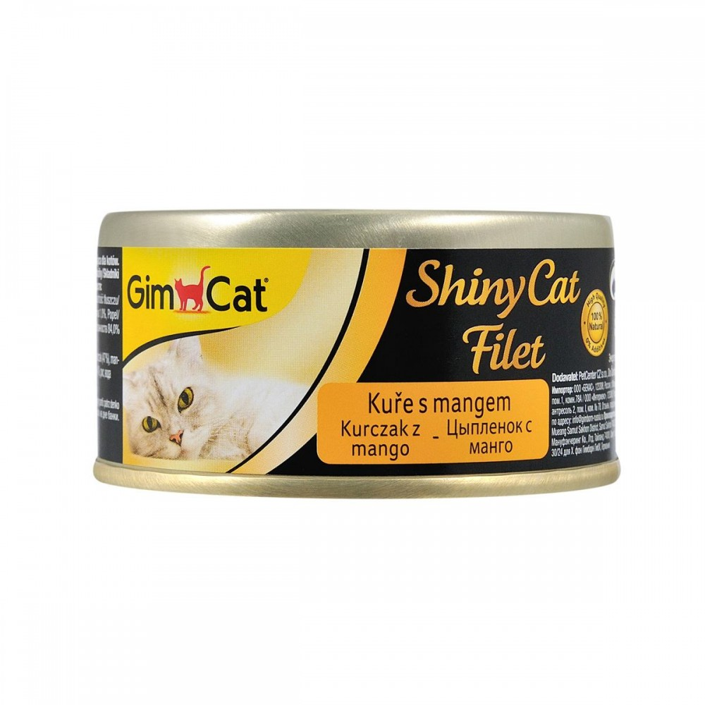 GimCet Shiny Cet Filet  конс.д/кота 70г Курка манго соус