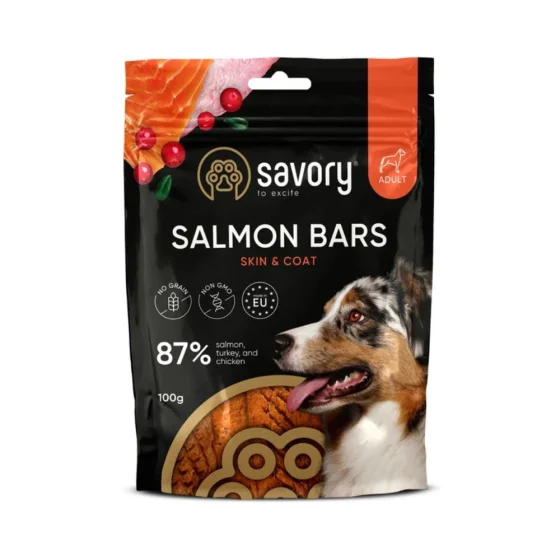 Джерки Savory Bars With Salmon, батончики з лососем 100г
